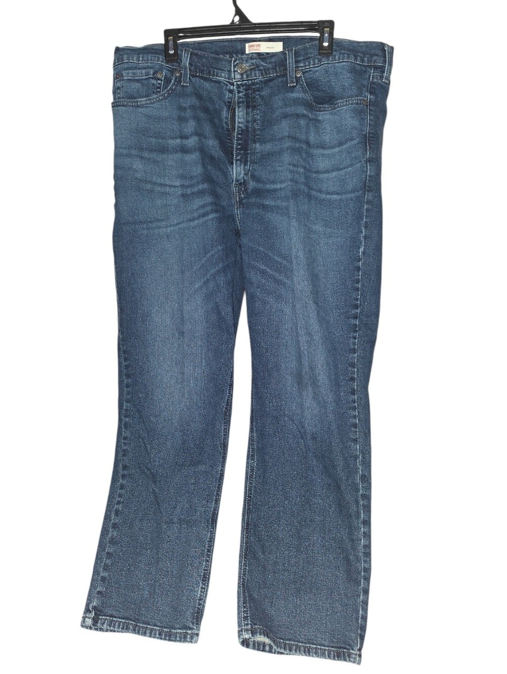 7/4/3.Mens Levis Signature Strauss Straight-Leg Men's Denim Jeans in Medium Blue